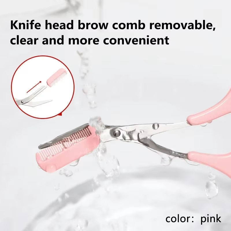 【Hot sales】Eyebrow Trimmer with Eyebrow Comb Small Comb Eyebrow Trimmer Card Package Beginner Eyebrow Trimmer Eyebrow Trimmer