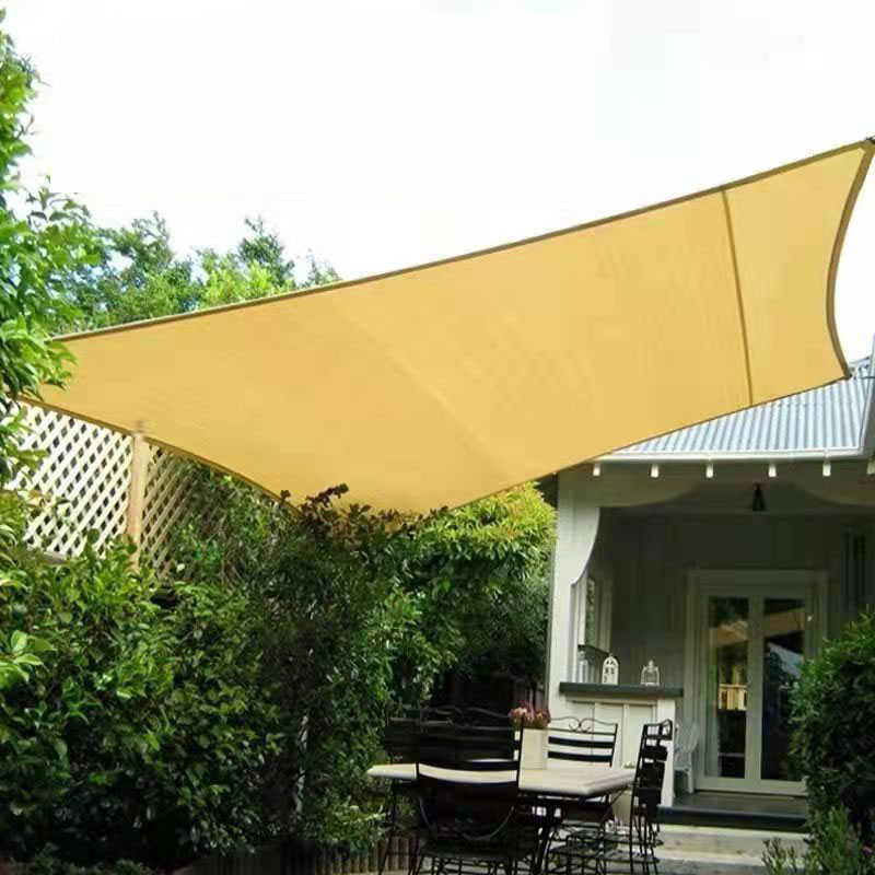 HDPE beige zonneschijnnet tuinplant zonnescherm zeil anti UV regenonderdak buitenzonwering zwembad zonnescherm 75-80%
