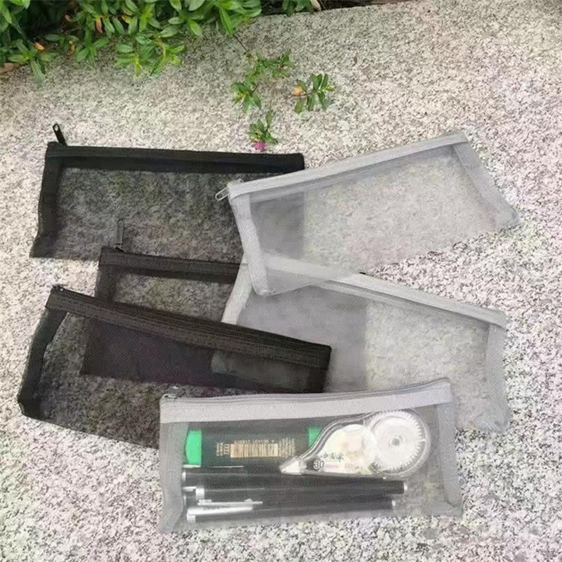 Сетчатая косметичка для девочек, сетки, канцелярские принадлежности, сумка-карандаш, чехол-держатель на молнии, портативные помады, ключи, органайзер для зарядного кабеля для монет, чехол