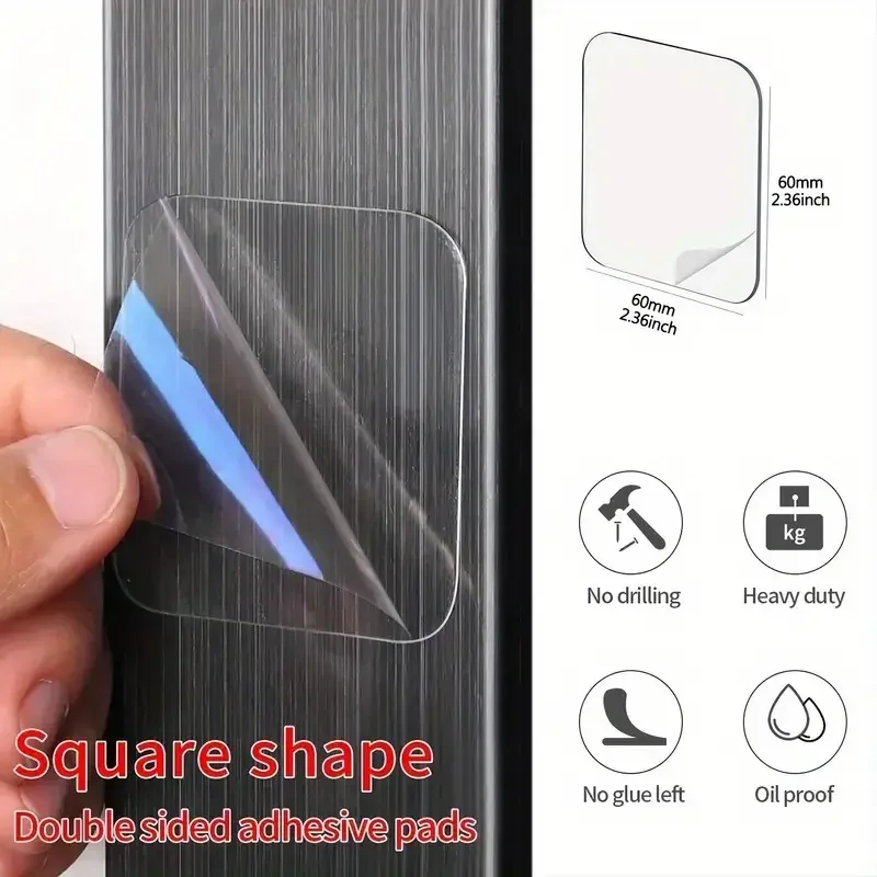 Nano nastro resistente da 50 pezzi: adesivo biadesivo resistente, senza residui, trasparente e rimovibile per tutte le superfici, casa, auto, fai da te,