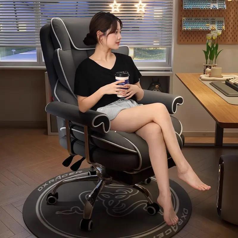 음성 게임 의자 편안한 사무실 홈 컴퓨터 게임 소파 의자 작업 연구 Backhear 회전 의자