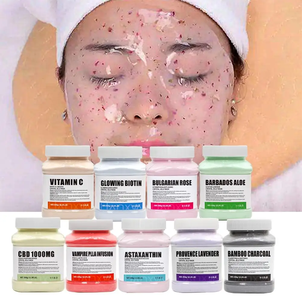 Máscara de geléia para facial profissional rosa suave máscara facial cuidados com a pele, hidrata nutritiva hidro geléia máscara em pó, gel descascar máscara