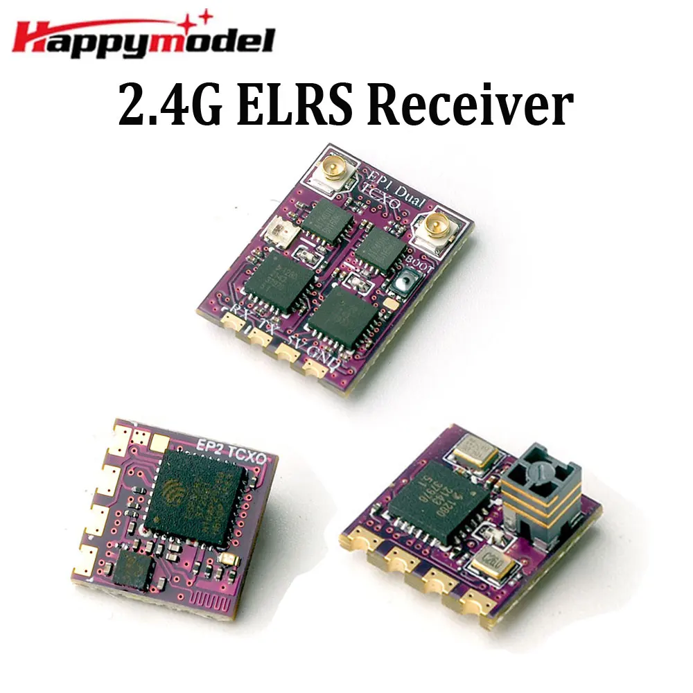 HappyModel 2,4G ELRS EP1 EP2 EP1 DUAL TCXO True Diversity Empfänger mit RF Amps für RC FPV Freestyle Long Range Drone Quadcopter