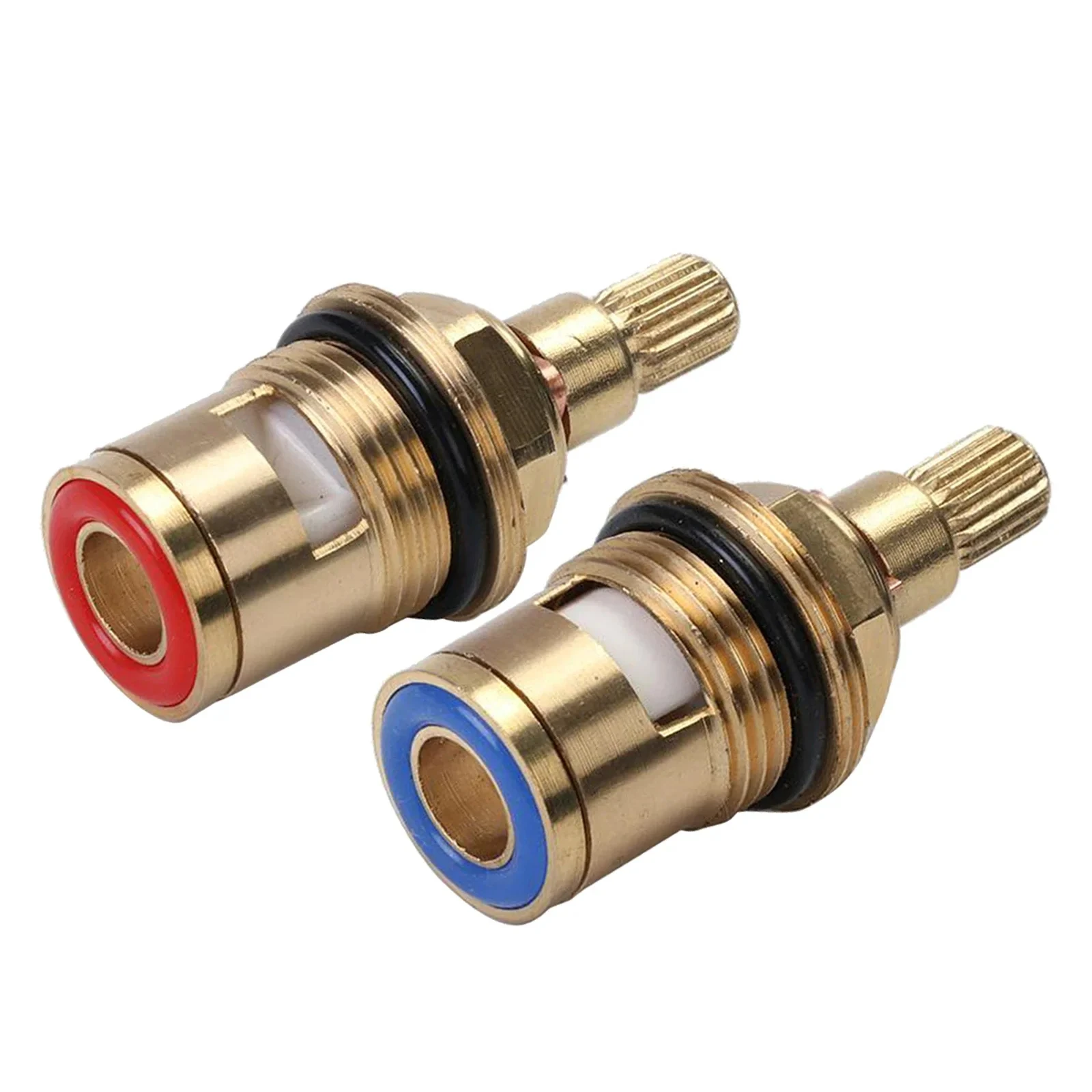 1/2pc universal substituição válvulas de torneira de bronze cartucho de disco cerâmico válvula de torneira interna para banheiro, no sentido horário ou anti-horário
