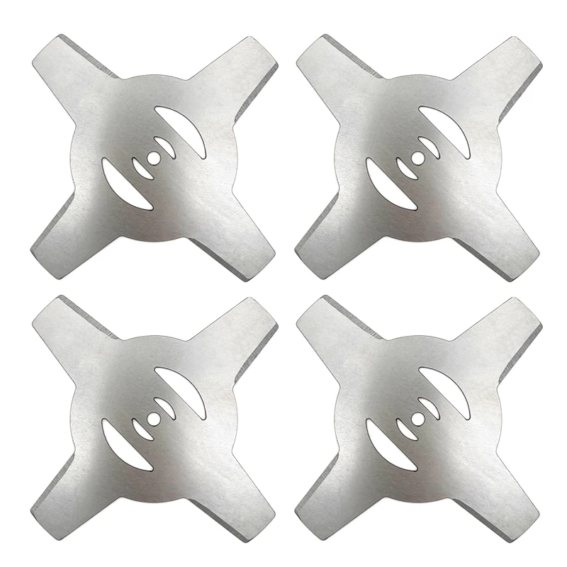 Accesorios para herramientas eléctricas de jardín, 4 piezas, hoja metálica, 4 dientes para cortadora de césped eléctrica, desbrozadora