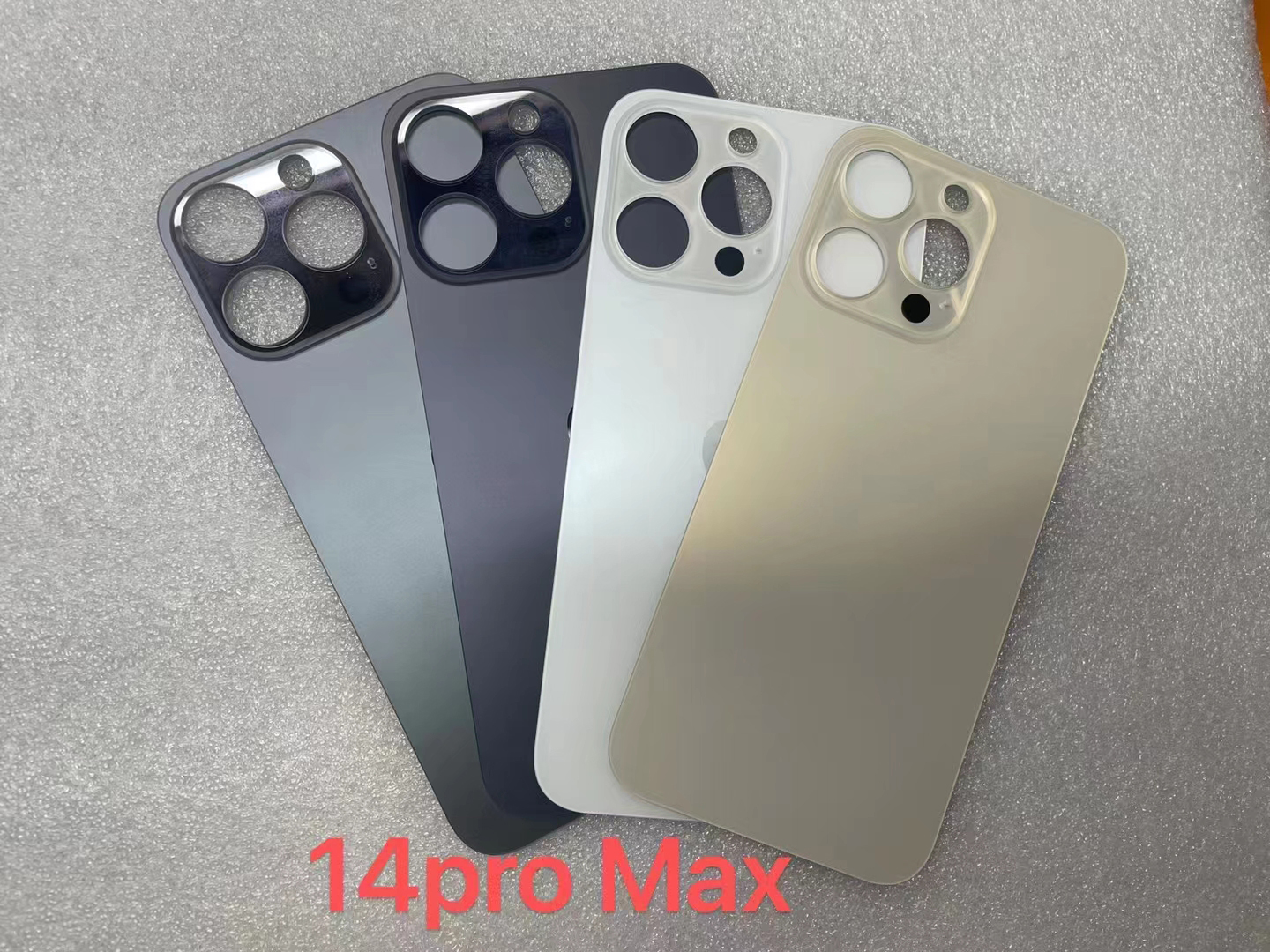 Cubierta de cristal de la puerta de la batería trasera del agujero grande para iPhone 14 Pro, reemplazo de la cubierta de la batería para iPhone 14 Pro Max
