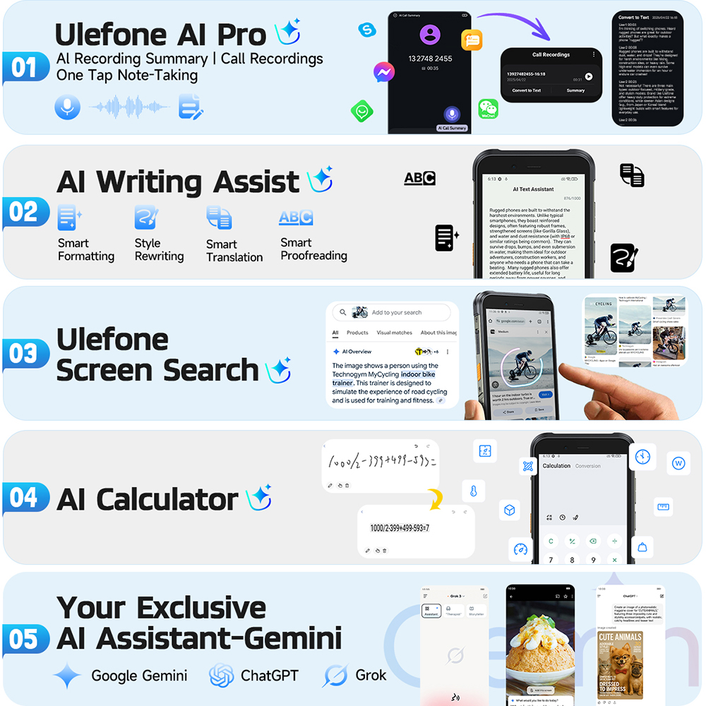 【World Premiere】Ulefone RugKing 4G Rugged Phone Android 15 Up to 16GB+256GB Waterproof Smartphone 9600mAh NFC Global Version
