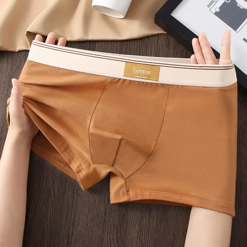 3 uds pantalones cortos ropa interior de Color sólido para hombres calzoncillos transpirables bragas finas sexis lencería convexa en U bragas para hombres L-4XL