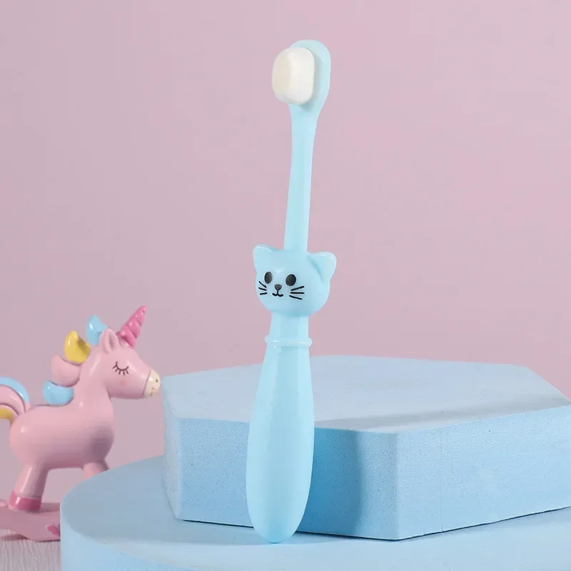 1 Pc เด็กการ์ตูนแมว Super Soft Bristle แปรงสีฟันคุณภาพสูงเด็กฟัน Moss แปรงเด็กการฝึกอบรมแปรงฟัน Care 1-6 Y