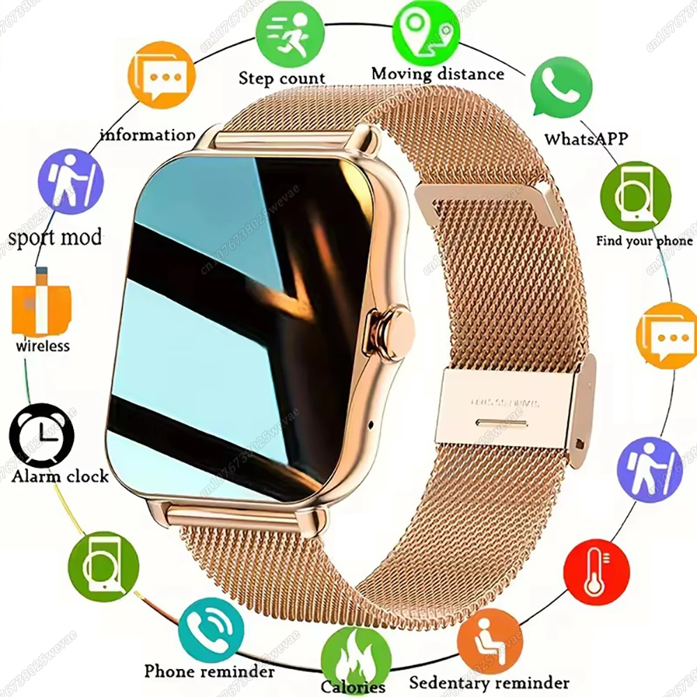 Reloj inteligente 2025 con pantalla HD de 2,01 pulgadas, Bluetooth, mensaje de llamada, visualización, modos deportivos, esfera DIY, relojes de pronóstico del tiempo para hombres y mujeres