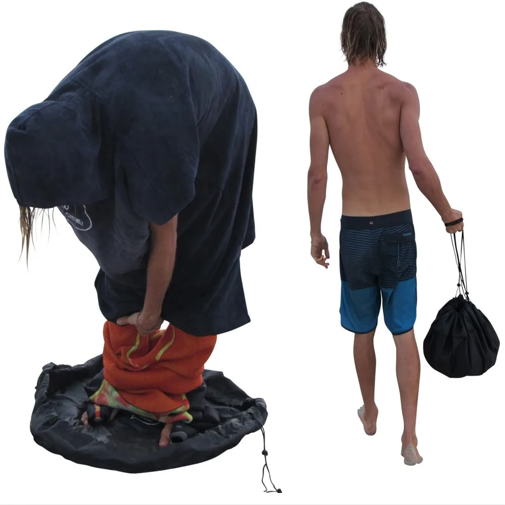Wetsuit Storage Bag Beach Wetsuit Changing Mat for Surfers Diving Waterproof Dry Bag Swim Carry Pack Pouch Drawstring Bag
