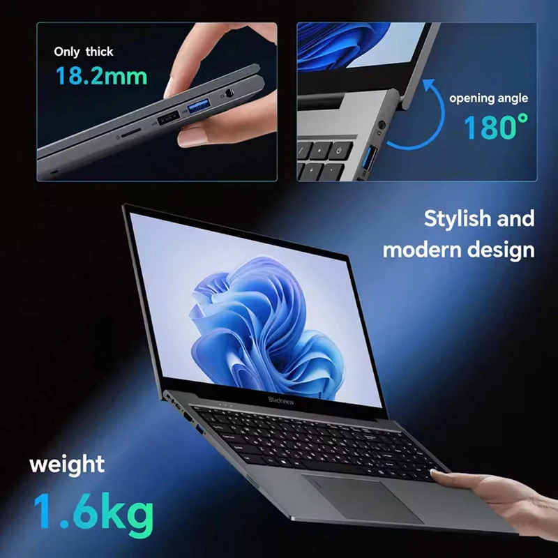 Laptop Blackview AceBook 8 da 15,6" 12a generazione Intel Alder Lake N97 16 GB di RAM 512 GB SSD + espansione fino a 1 TB Windows 11 Home 15,6"