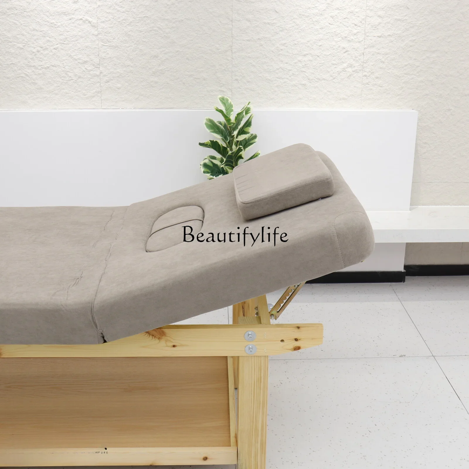Cama Facial de madera maciza plegable profesional para el hogar con orificio para el pecho fisioterapia tatuaje bordado cama de masaje