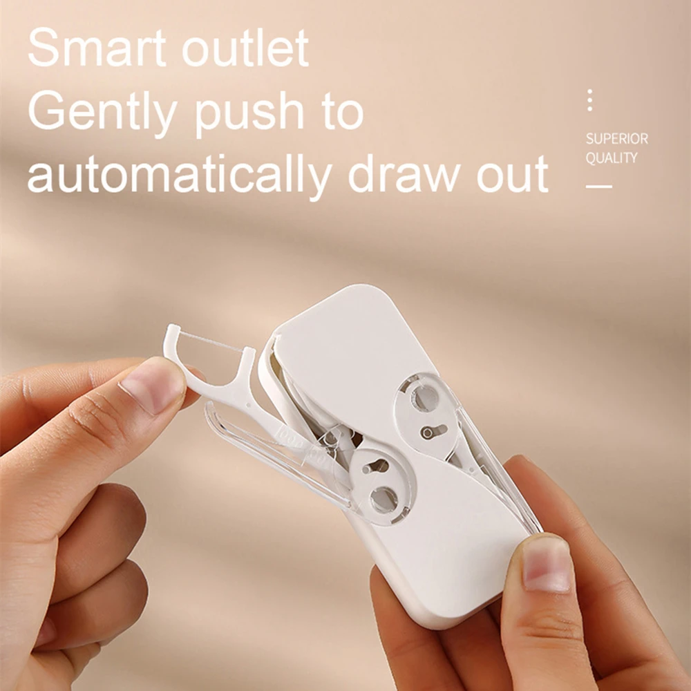 ทันตกรรมไหมขัดฟัน Stick Storage Dispenser ไม้จิ้มฟันแบบพกพาพร้อมผู้ถือด้าย Picks สําหรับเครื่องมือทําความสะอาดฟันขนาดเล็ก Hilo กล่องเก็บ