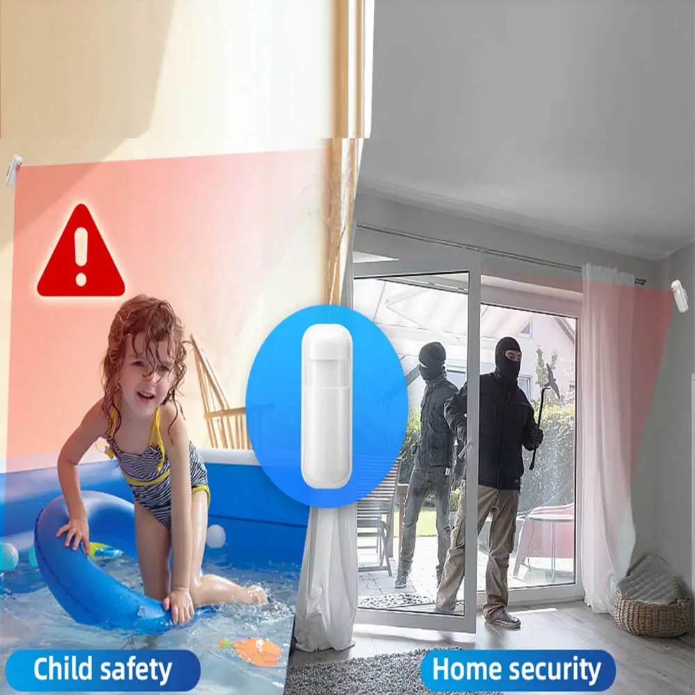433 MHz PIR-Sensor, Hausalarm, Bewegungsalarm, Sicherheitssystem, kabellose Verbindung mit dem Alarm-Host, batteriebetrieben