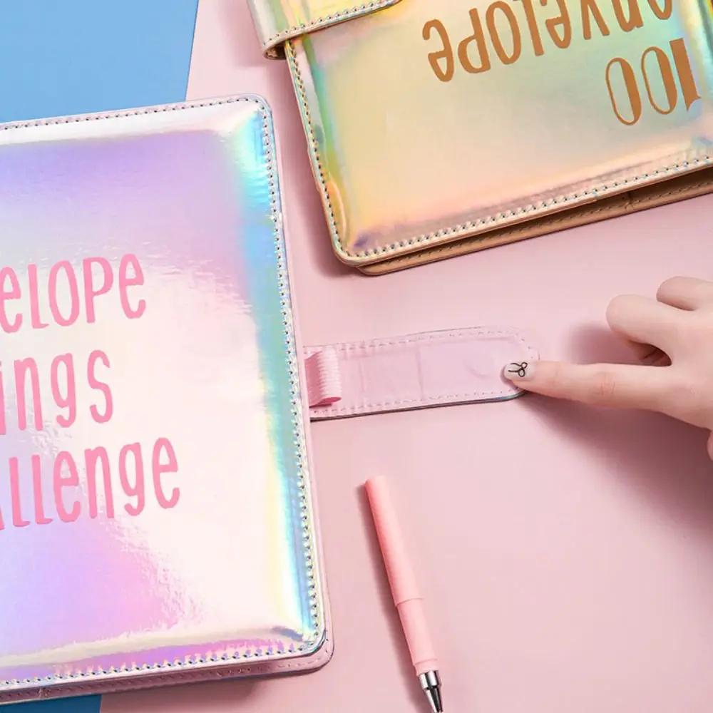 A5 ขนาดท้าทาย Budget Binder ซองจดหมาย 100 วัน 100 ซอง Challenge Notebook หลวม Binder ทนทาน
