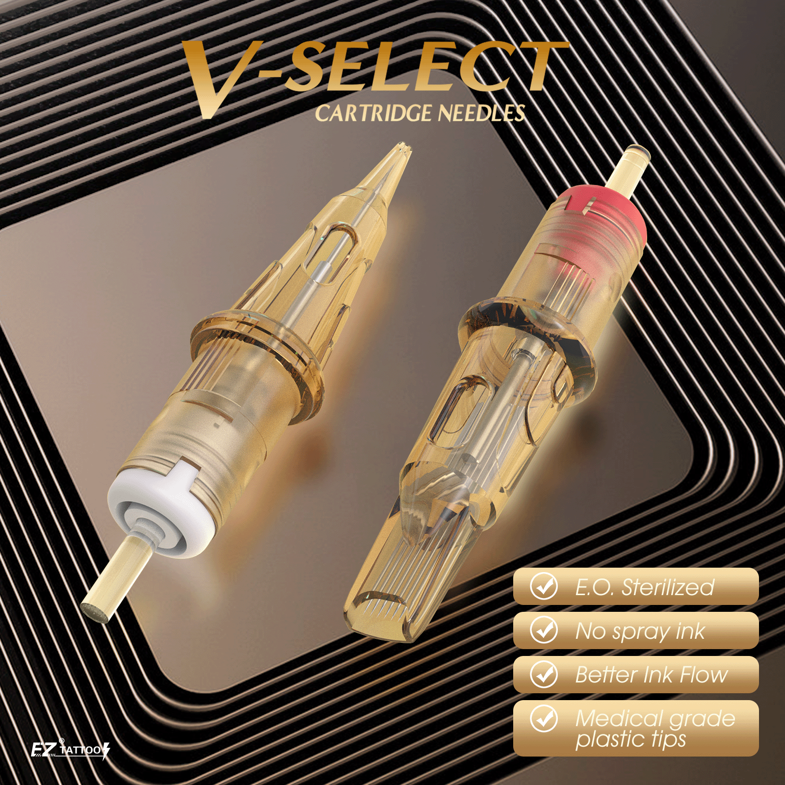 10pcs EZ V Select Cartridge Tattoo Needles Permanent Makeup RL RS RM M1 Microblading for Cartridge Tattoo Machine Pen
