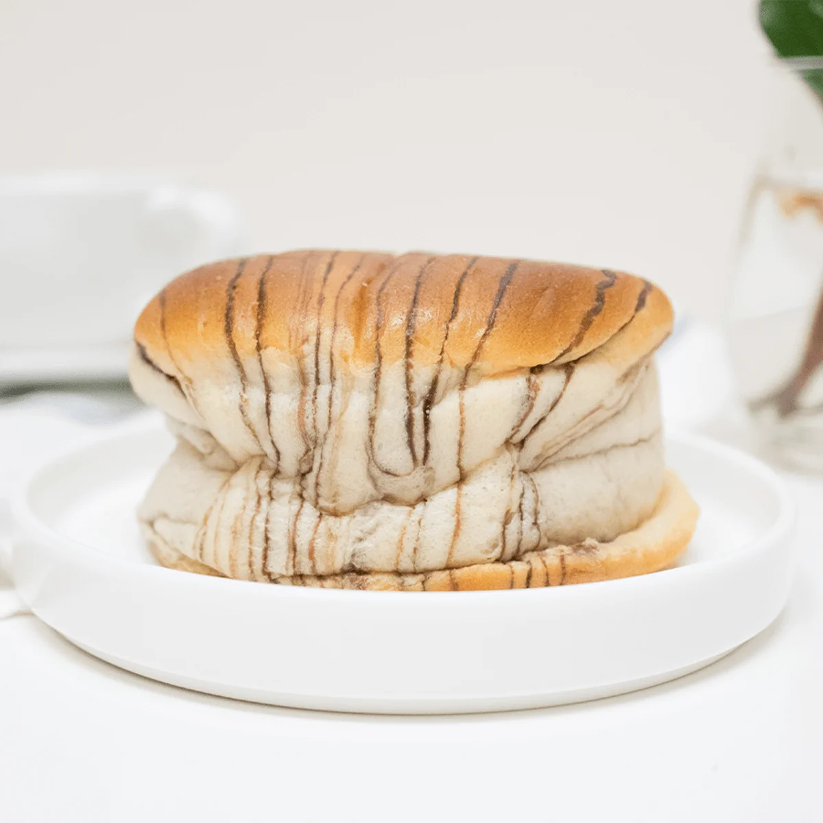 [8 Packs] D-PLUS Natural Yeast Chocolate Bread - Soft & Delicious 2.82oz Each