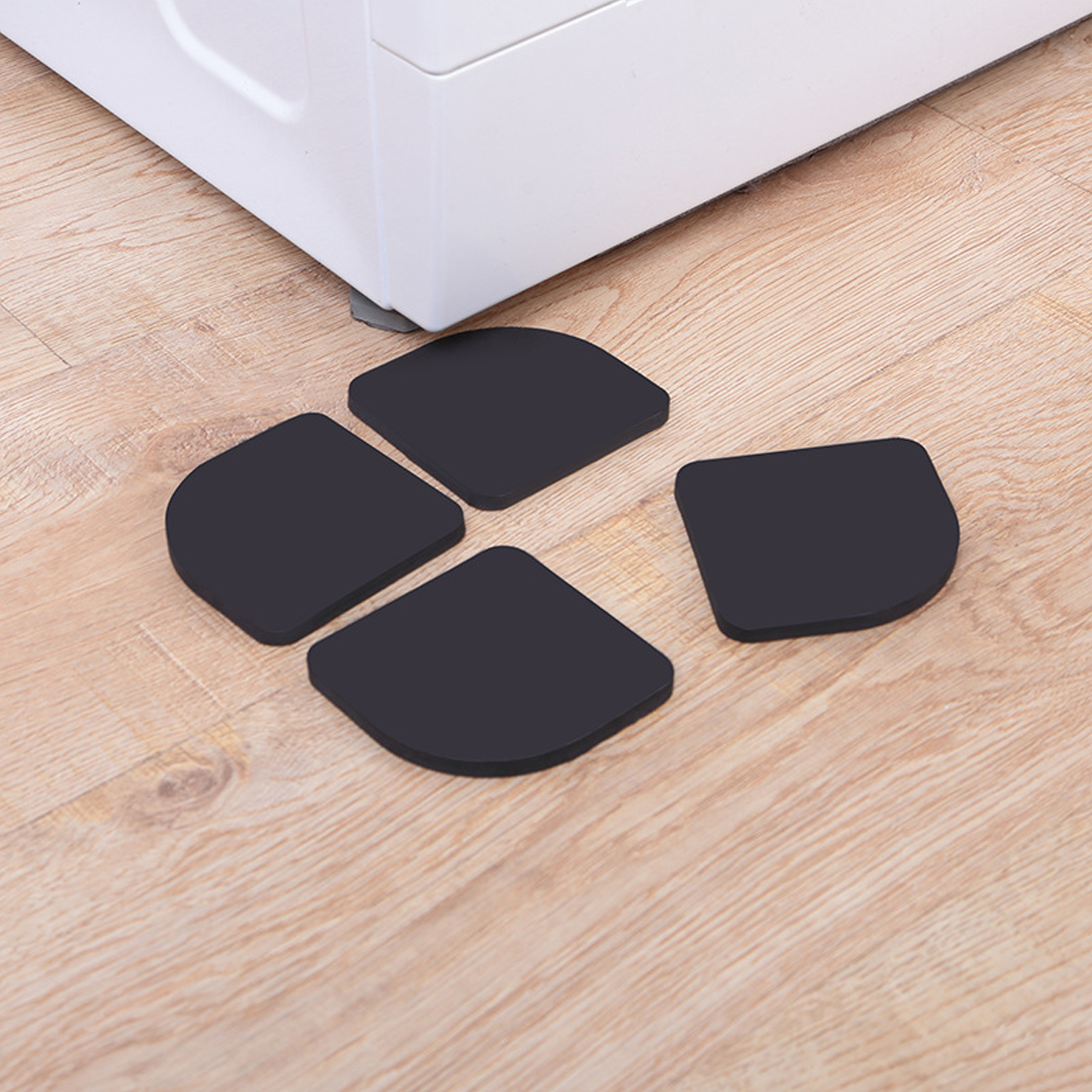 4-piece multifunctional fan-shaped washing machine shock-absorbing pad with silent, shock-absorbing, and anti slip properties