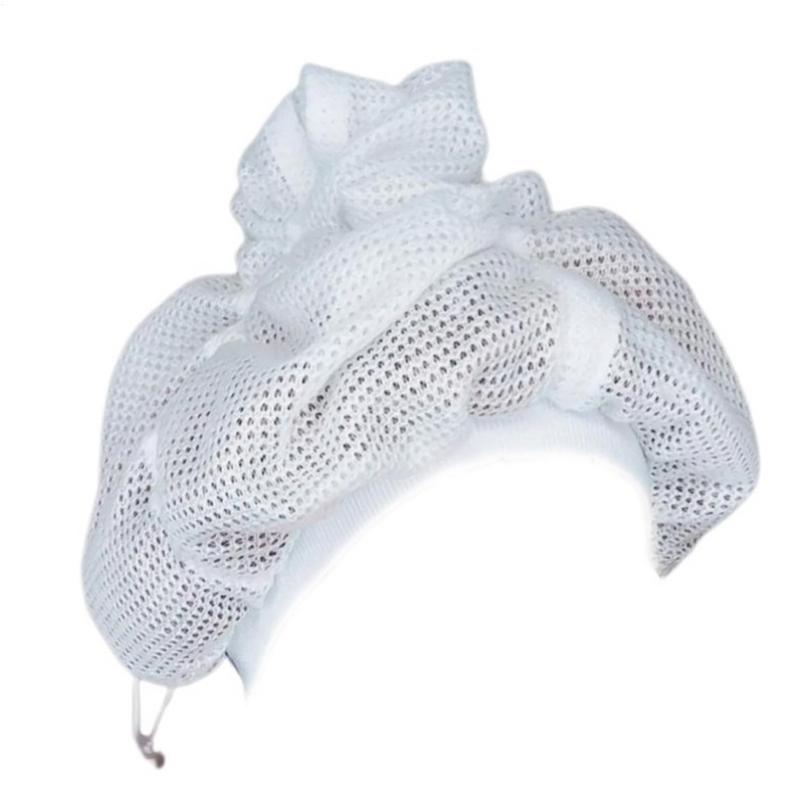 Reusable Net Plopping Bonnet Mesh Soulta Net Plopping Bonnet Adjustable Hair Drying Hoods Hair Net Snoods with Drawstring