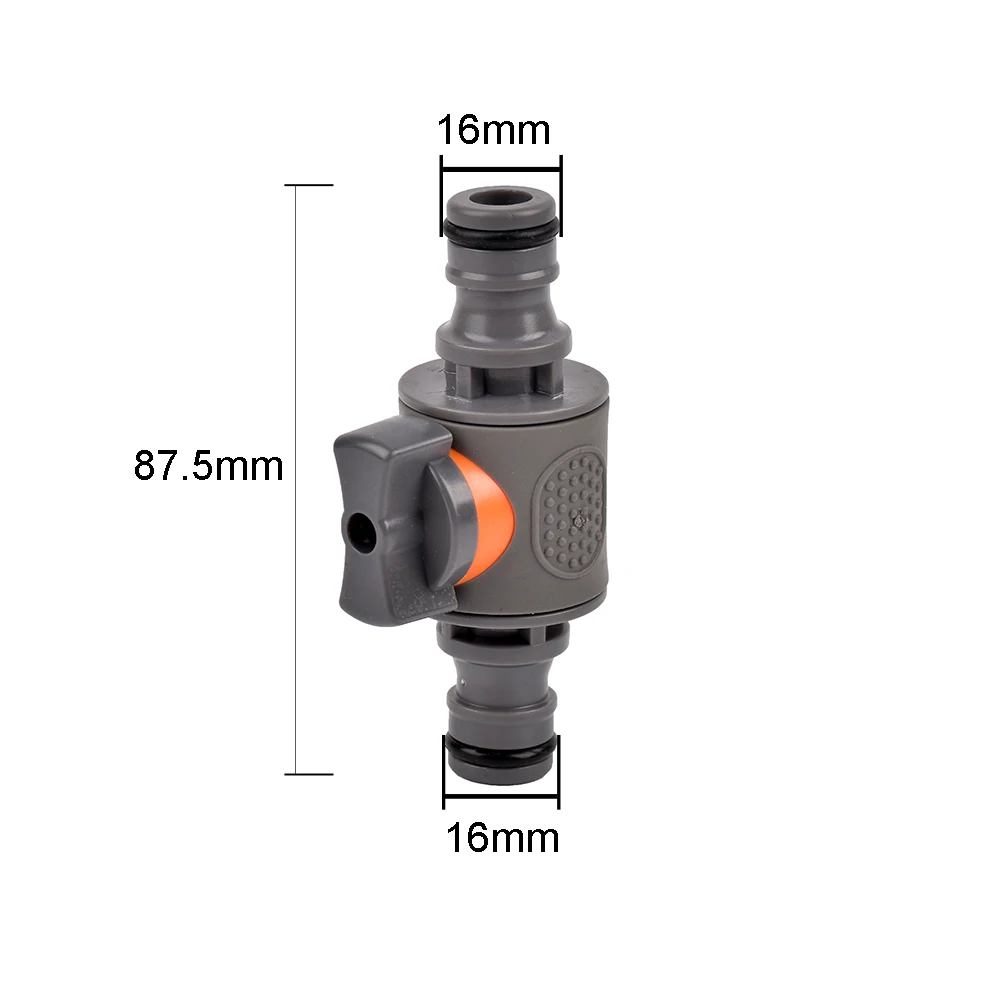 Conector rápido de manguera 1/2 3/4 1 pulgada, adaptador de conector rápido para manguera de jardín macho y hembra con interruptor de válvula de cierre