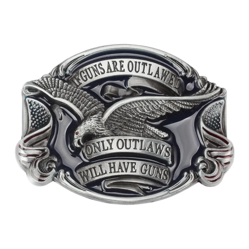 Eagle/Vulture ลายธงเข็มขัดหัวเข็มขัด Handmade โฮมเมดเข็มขัดอุปกรณ์เสริมเข็มขัด DIY Western คาวบอย Rock สไตล์ K45