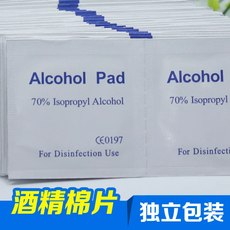 Toallitas con Alcohol para el cuidado de la piel, accesorios para el cuidado de la piel, limpieza antiséptica, para el teléfono móvil, para Nail Art, Swap Prep, 100 unids/lote por caja