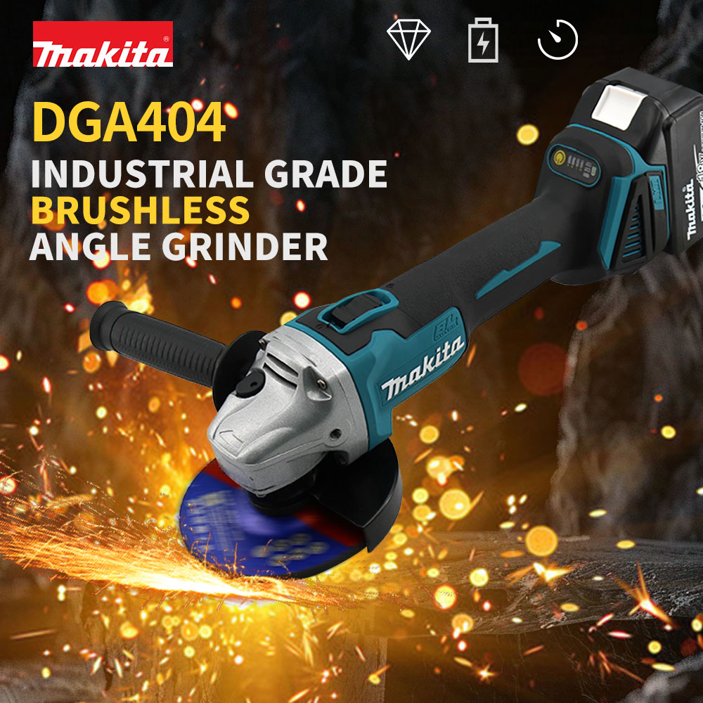 Makita DGA404 100/125mm Haakse Slijper 18 V Lithiumbatterij Borstelloze Polijstmachine 4 Gear Industriële Snijden elektrisch Gereedschap