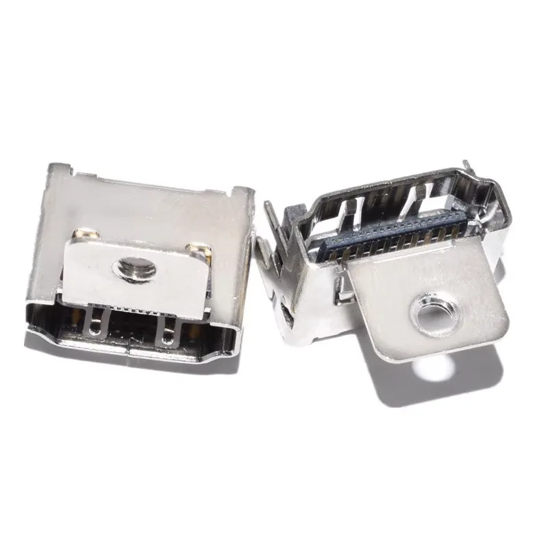 5PCS-Vertical HDMI 19P Female Type A HD Socket HDMI Connector Plug Plate Welded Mother Head 180 Degree In-line Electronics