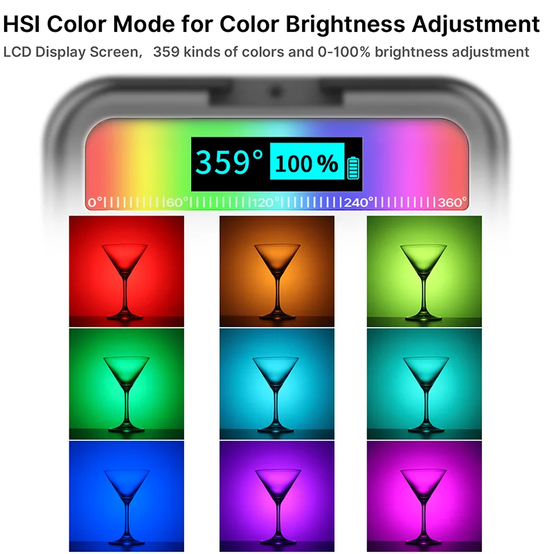 VIJIM Ulanzi VL49 Full RGB LED/2500K-9000K 800LUX Từ Mini Lấp 3 Lạnh giày 2000MAh Loại-C Camera Ánh Sáng