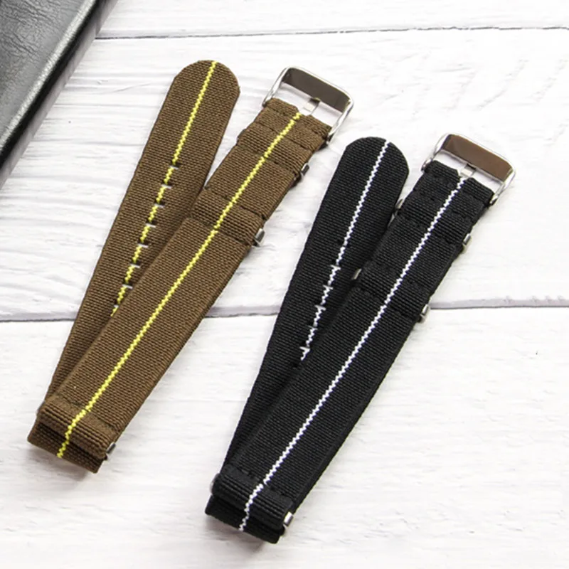 Correa de reloj nato tejida elástica de 18/20/22mm, pulsera Universal de nailon, correa de reloj cómoda y transpirable para Omega Seiko IWC Casio