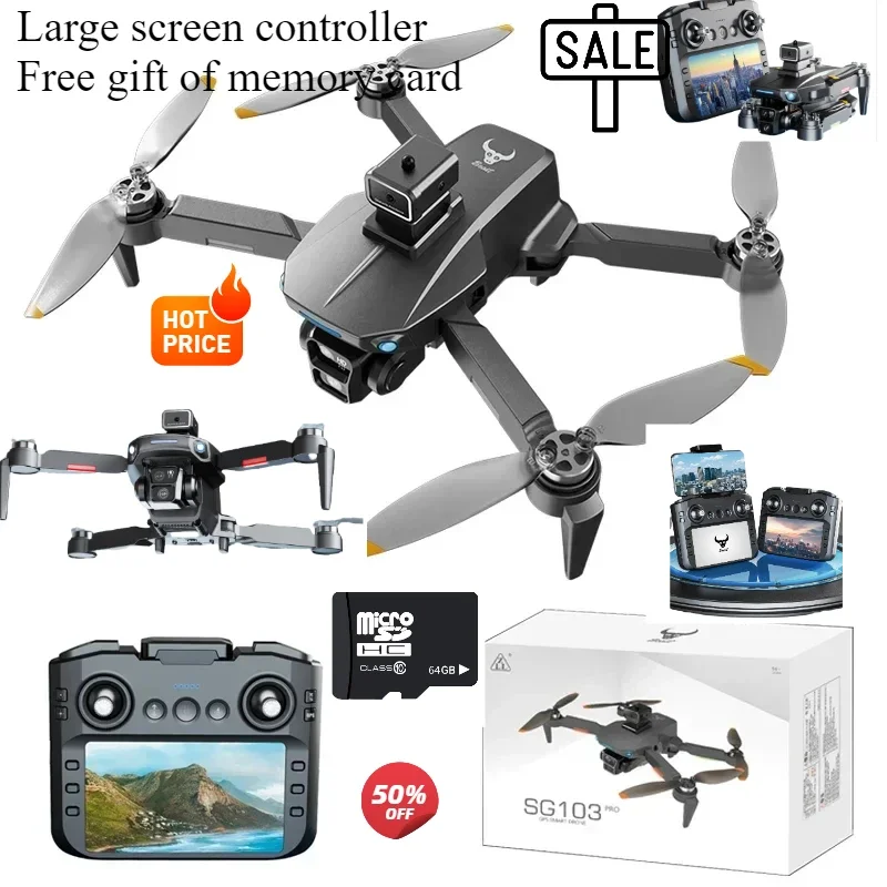 Dron PRO con control de pantalla ultragrande, cámara de alta definición 4K, FPV, sin escobillas, para evitar obstáculos, control remoto de retorno automático