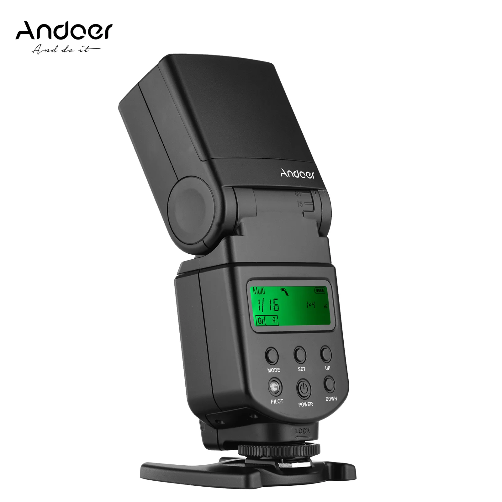 Andoer flash speed lite gn40 einstellbares led füll licht auf kamera blitz mit halterung ersatz für canon nikon dslr kameras