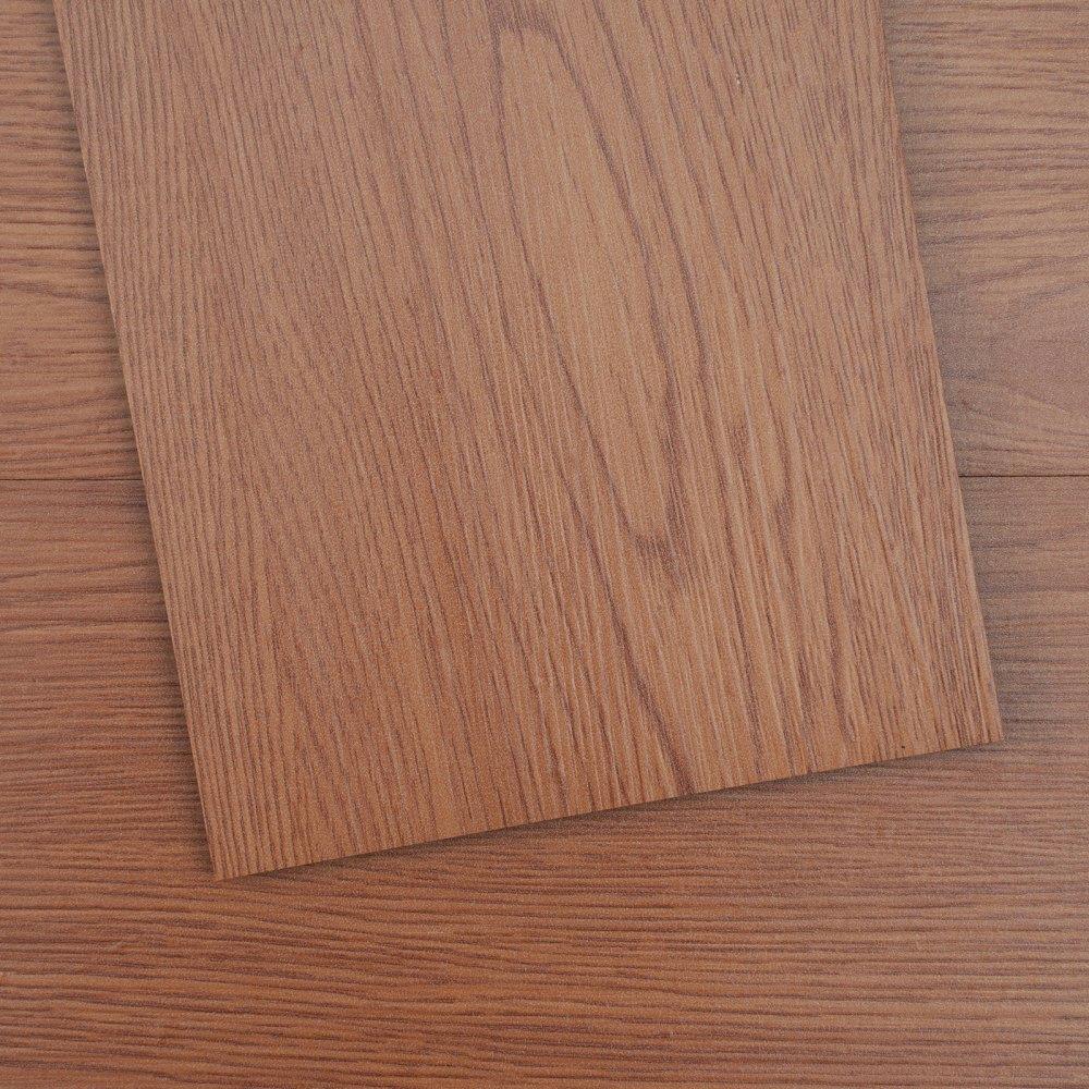 Self Adhesive Vinyl Floor Tiles 36x6 inch 36 Tiles 2.5mm Thick Deep Brown Wood Grain DIY Flooring for kitchen Dining Room