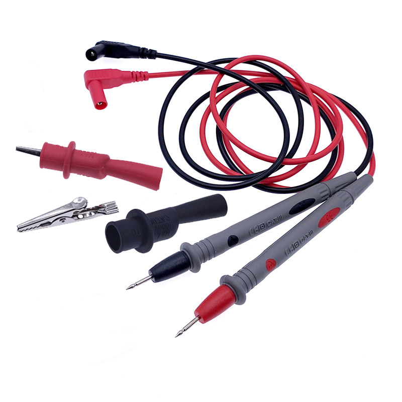 1 10A 20A Vạn Năng Kỹ Thuật Số Đầu Đo Mềm Dây Silicone Đầu Kim Đa Năng Thử Dẫn Với Kẹp Cá Sấu