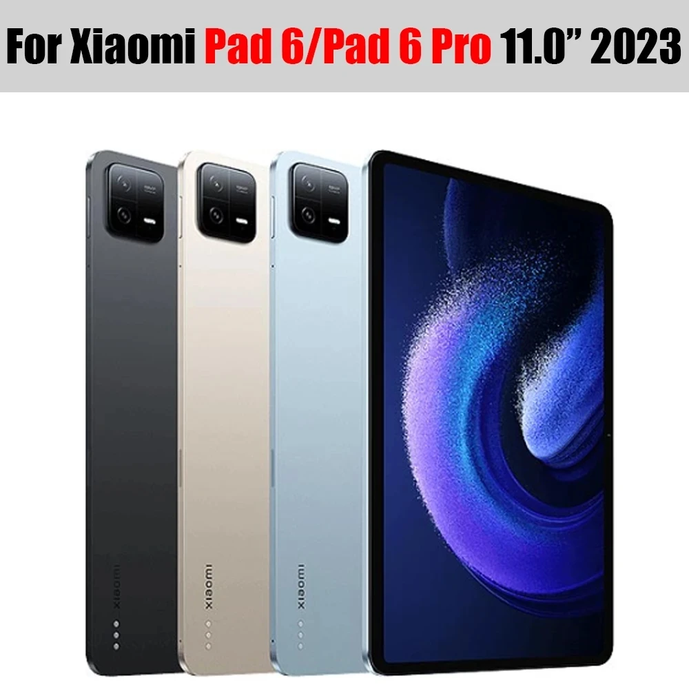 Funda para Xiaomi Pad 6, Funda para xiaomi mi pad 6 Pro de 11 pulgadas, Funda de silicona para despertar y dormir, Funda de soporte de carga