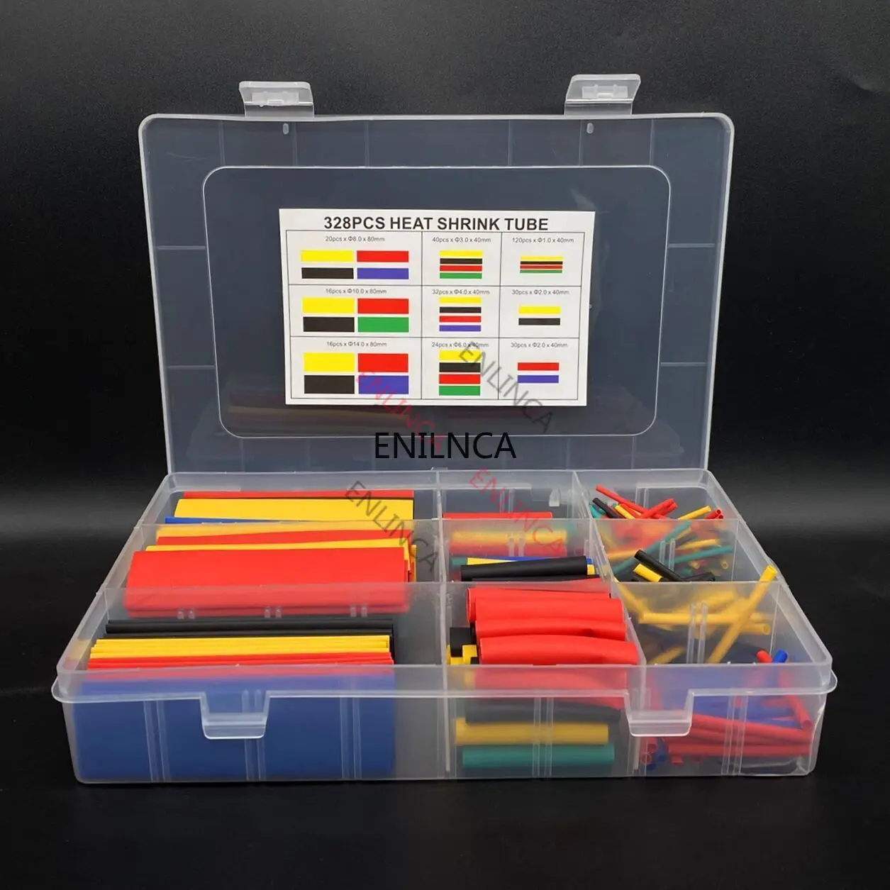 Isolamento de poliolefinas Heat Shrink Tubing, Wrap Wire Cable Sleeves Set, Tubo encolhível, Variedade quente, 328Pcs