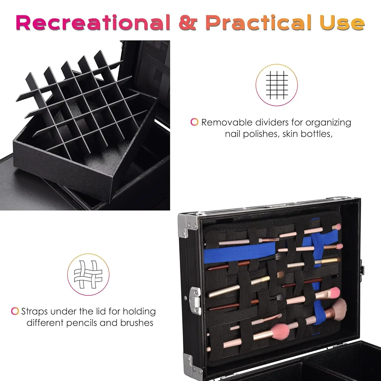 Rolling Manicure Table Foldable Nail Table Makeup Train Case Tattoo Station Portable Nail Desk Workstation with 4 Drawers Mirror