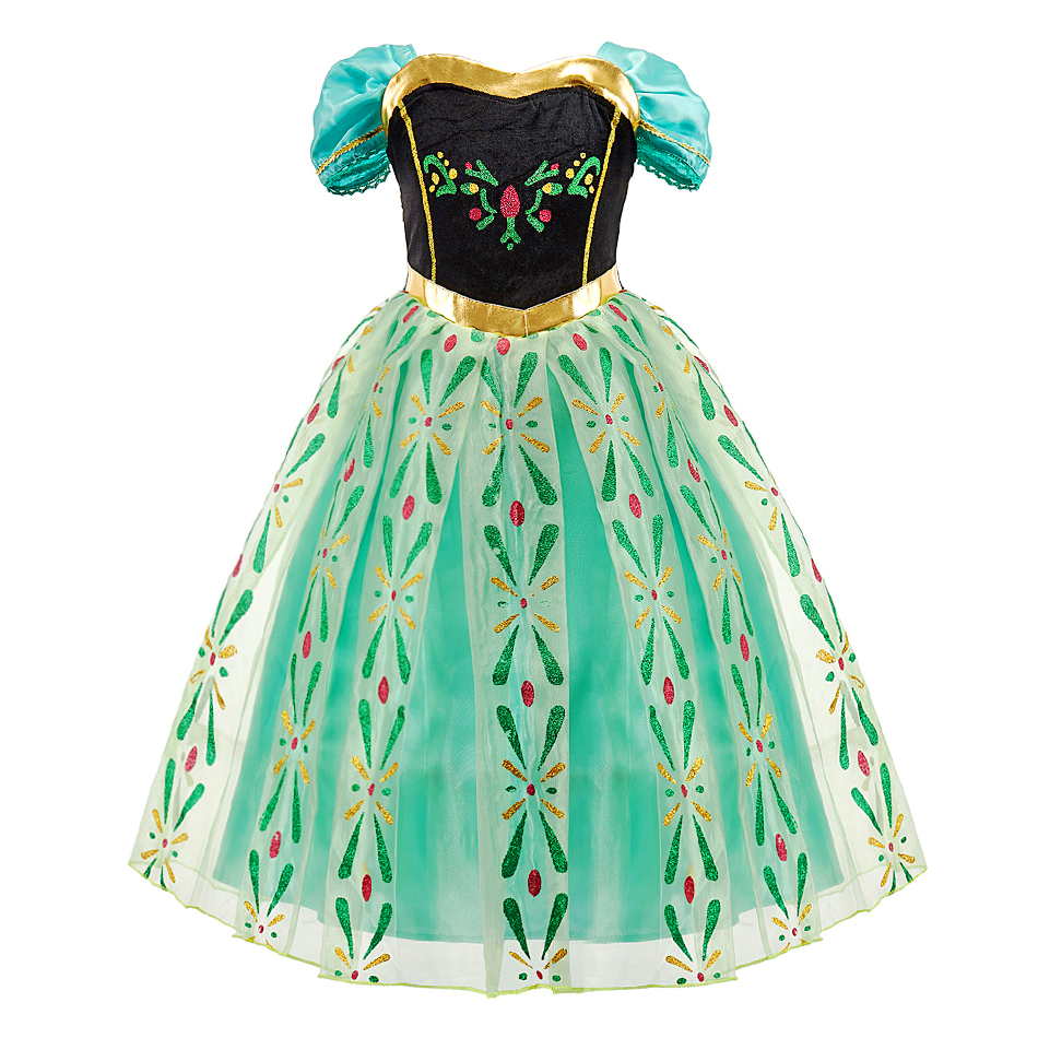 Costume da principessa per bambini Ragazze Elsa Anna Halloween Rapunzel Vestito cosplay Bambini Abiti da festa estivi Carnevale Abito elegante 2024