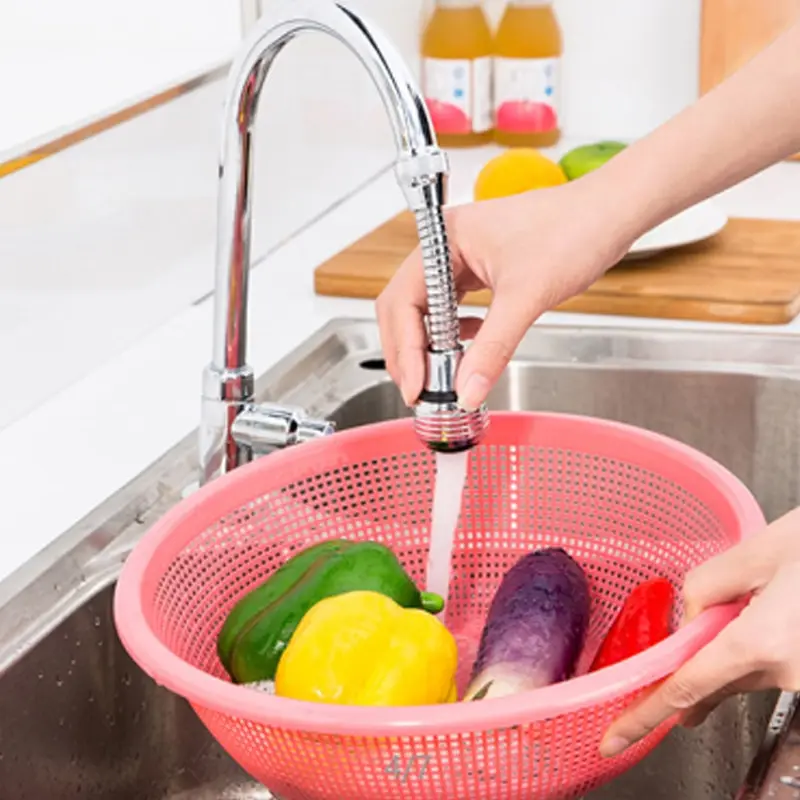 1pc rubinetto da cucina adattatore in acciaio inox lavandino del bagno risparmio idrico ad alta pressione risparmio energetico rotazione di 360 gradi, Spray