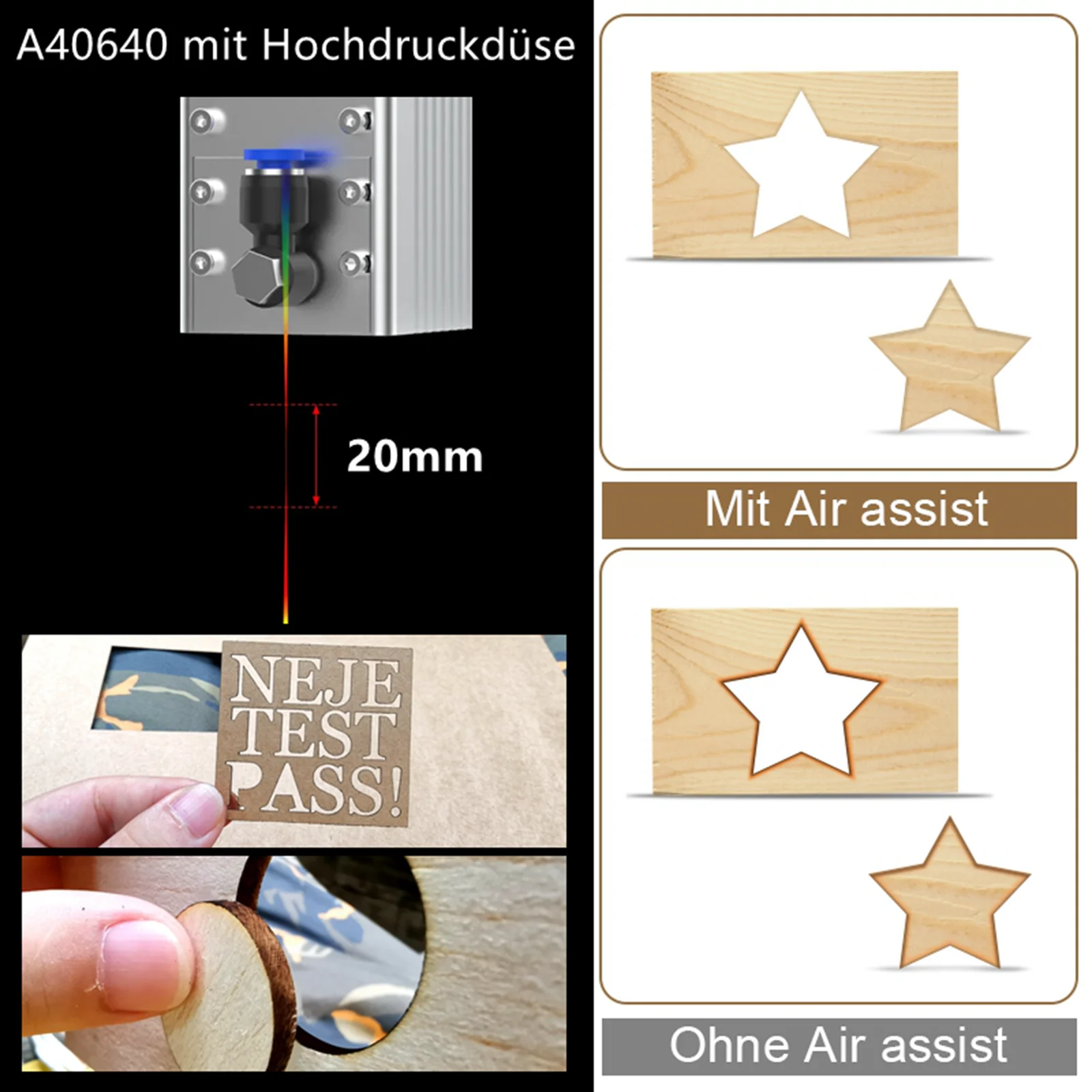NEJE – pompe d'assistance à Air 54 L/min, sortie d'air pour graveur Laser CNC, imprimante 3D à bois, bricolage, pour Machine NEJE TWOTREES ACMER XTOOL