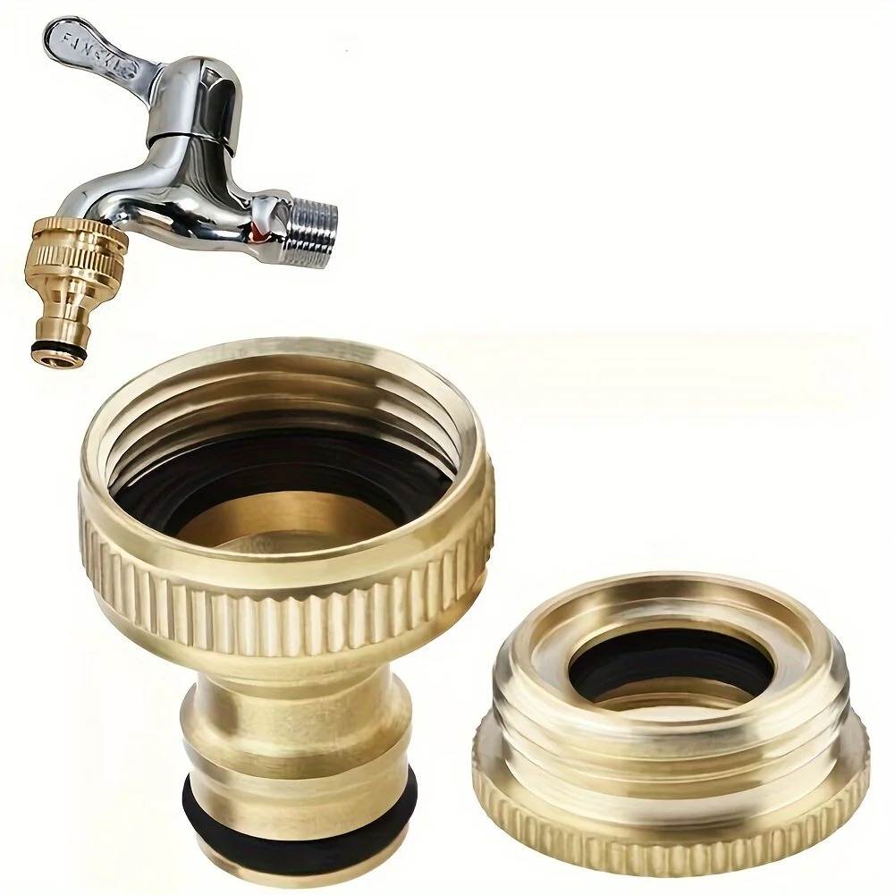 Conector de grifo de latón, adaptador de manguera mezcladora, conector rápido 1/2/4, adaptador de acoplamiento de manguera de cobre, herramienta de accesorios de riego de jardín