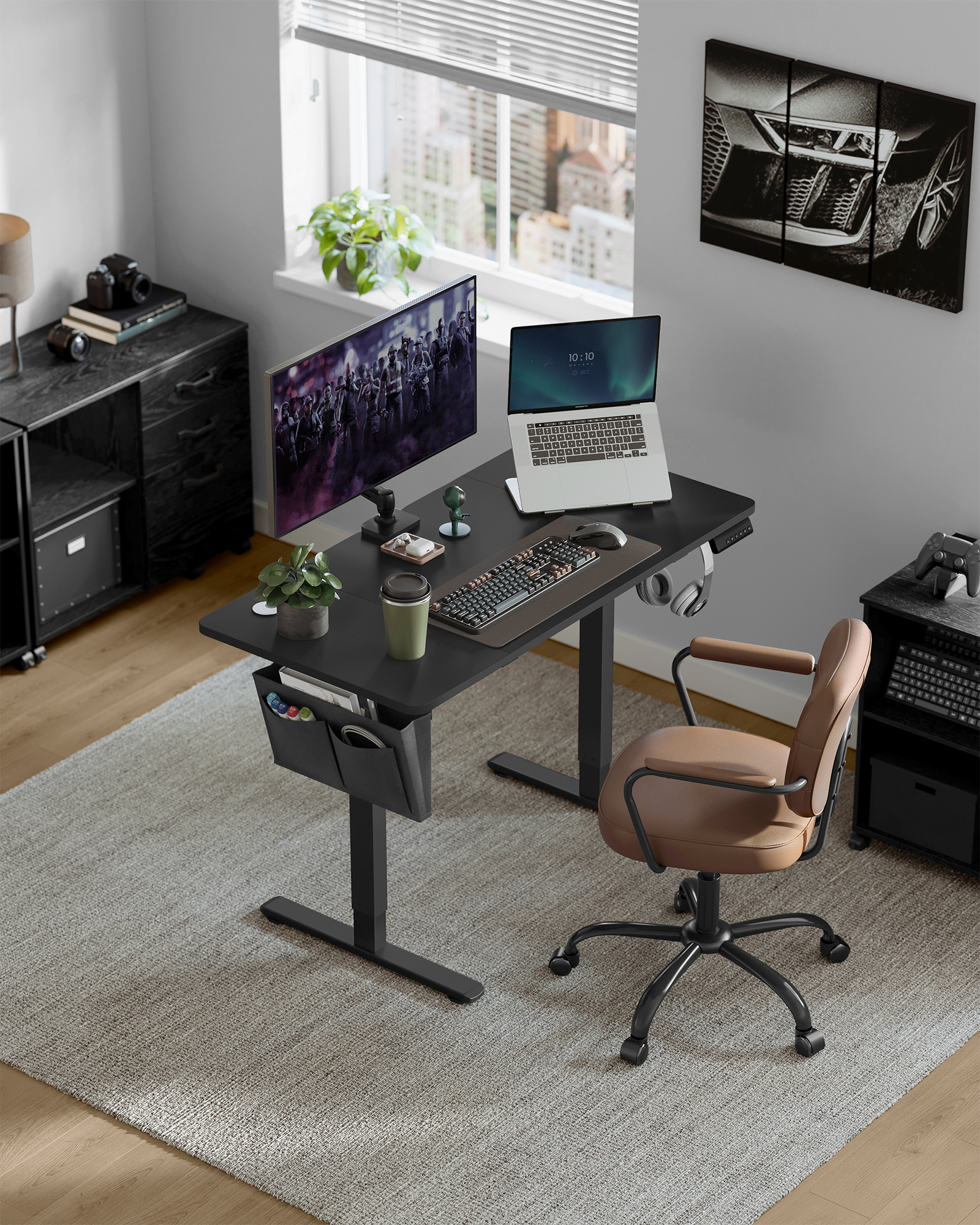 SONGMICS bureau in hoogte verstelbaar elektrisch met geheugenfunctie