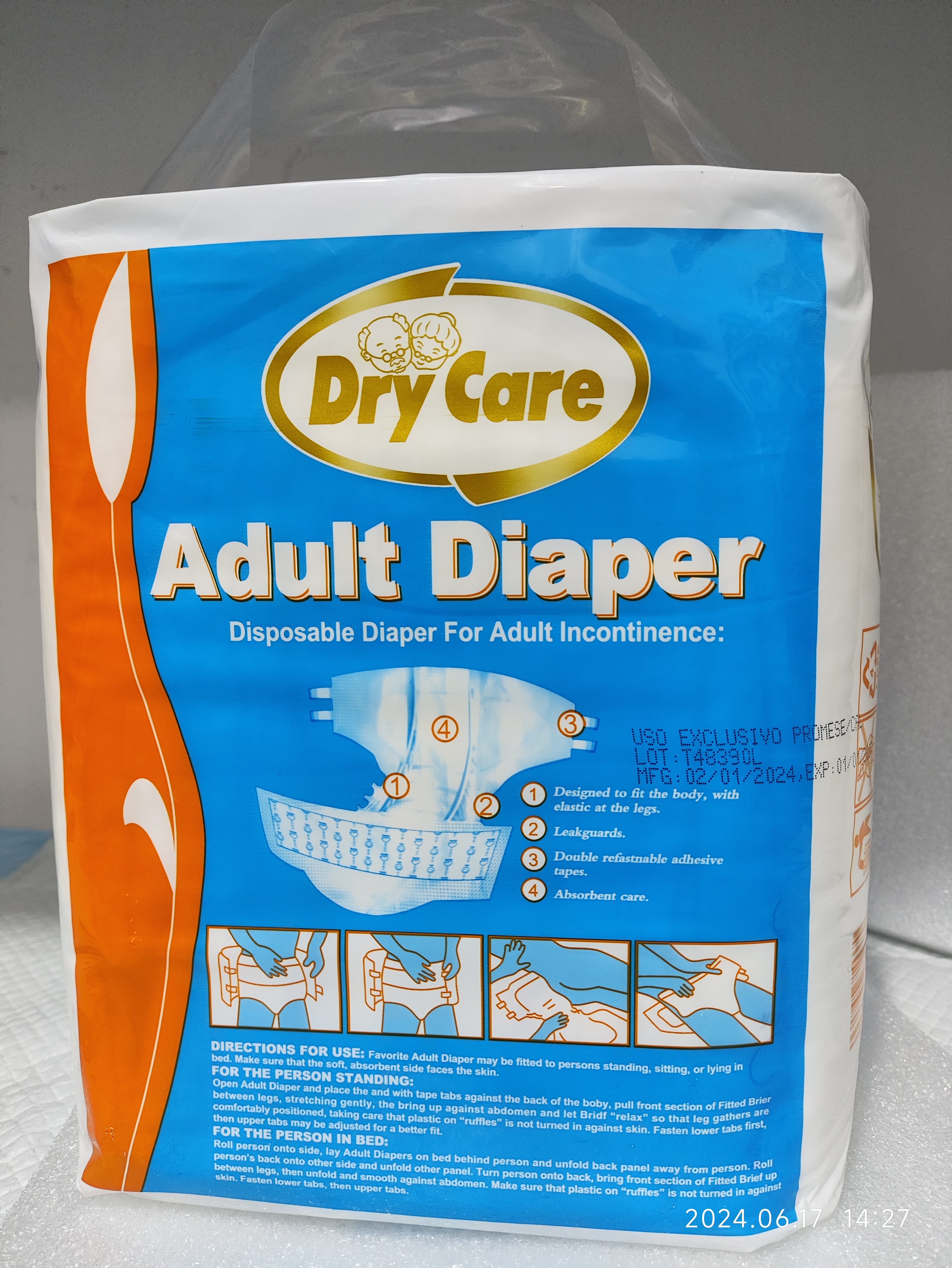 Hurtownia miękkich i oddychających pieluszek dla dorosłych o dobrej absorpcji