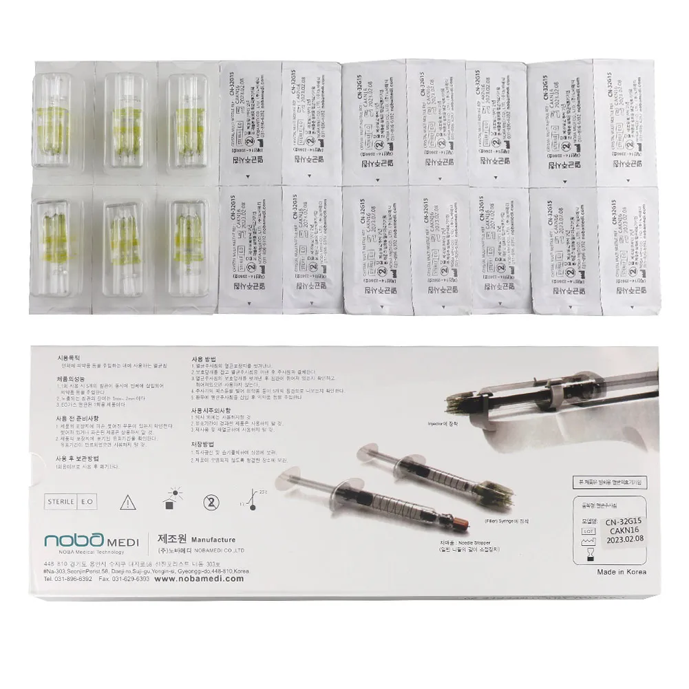 Coreia 5pin cristal multi agulha mesoterapia cartucho mão injeção hidratante 32g 1.5 hydra injector microagulha cuidados com a pele