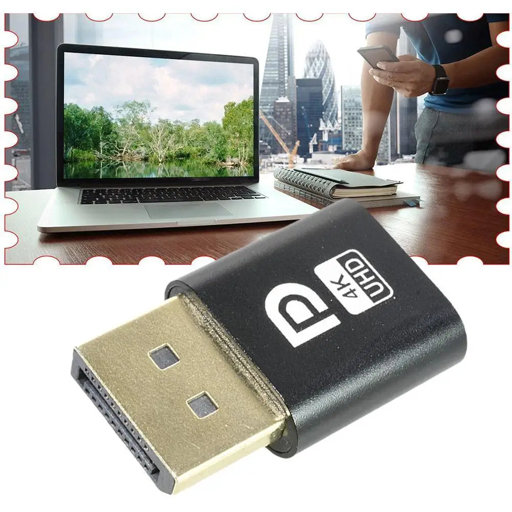 4K Displayport Dummy Plug - Адаптер виртуального дисплея DP - Эмулятор EDID без головы - Призрачная вилка для ПК - Аксессуары для настольных ПК