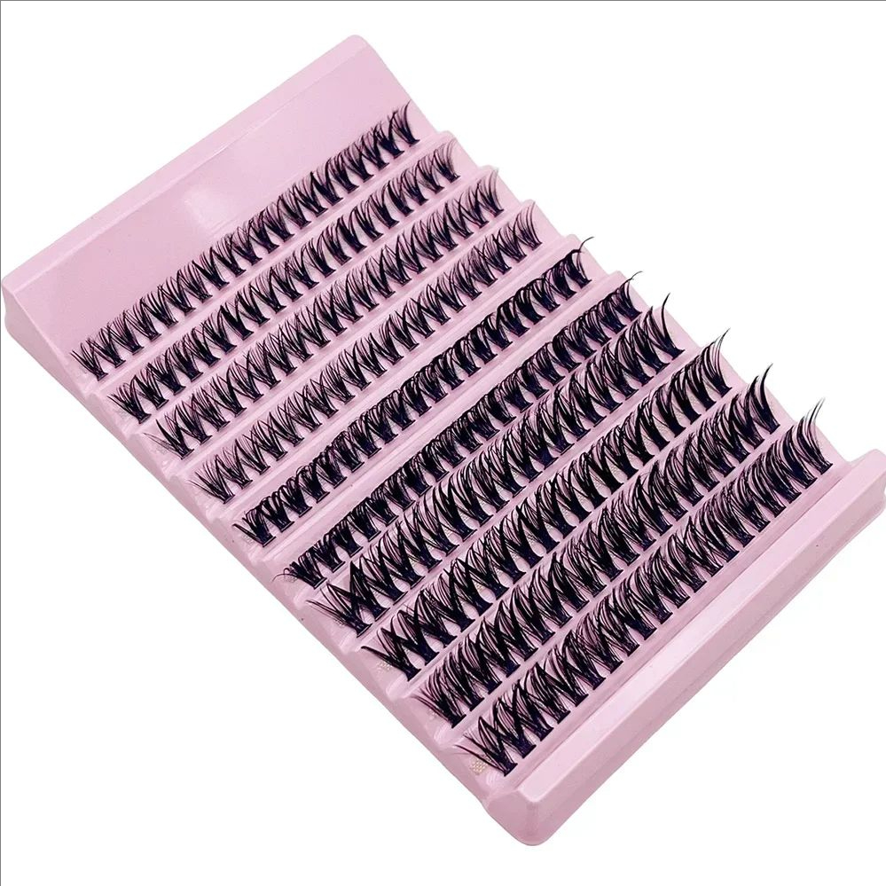 ขนตา 8-16 มม.200 PCS Cluster Lashes ธรรมชาติดูผสมถาด DIY Eyelash EXTENSION Volume Lash กลุ่มขนตายาว