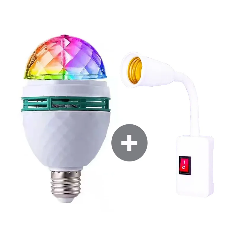 Multicolor Stage Effect Lighting Atmosphere Rotating E27 light bulb Automatic Disco KTV DJ Magic Ball Lampe dancing Home Party