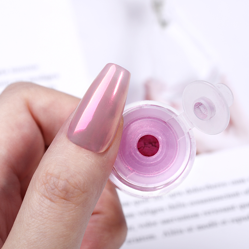 NICOLE DIARY Aurora-polvo para uñas, pigmento cromado, perla metálica, polvo para frotar, efecto camaleón, decoración de manicura con purpurina
