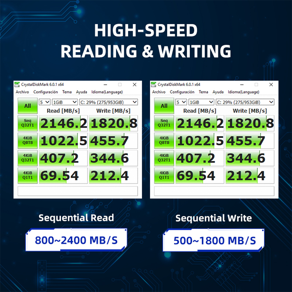 KingSpec disco duro interno para ordenador portátil y de escritorio, unidad de estado sólido de 256GB, 512GB, 1TB, 128GB, M.2, NMVe 2280, PCIe 3,0